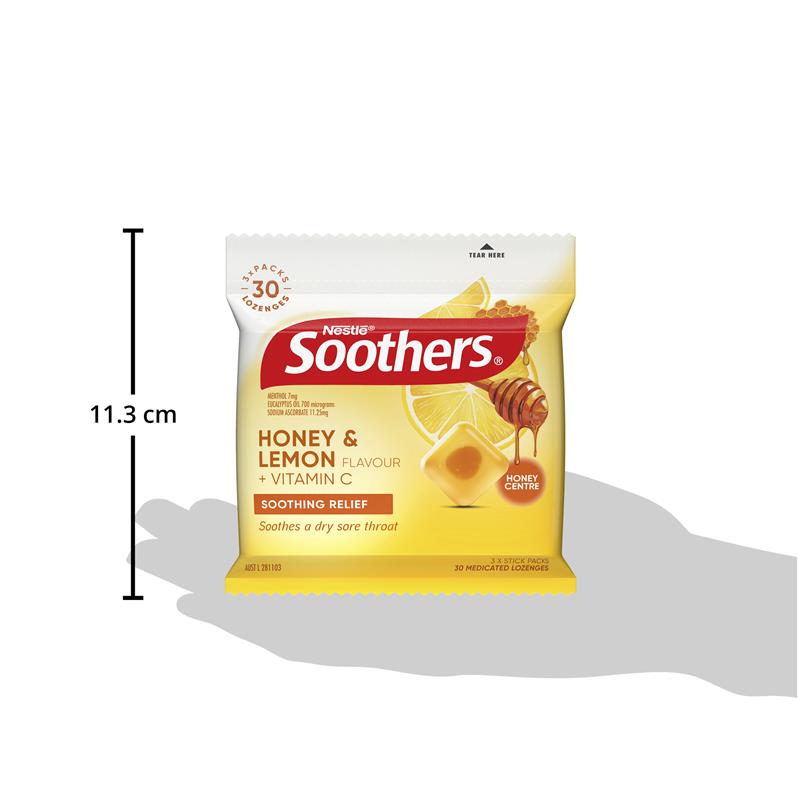 Load image into Gallery viewer, Soothers Honey &amp; Lemon 3x10 Lozenge Multipack
