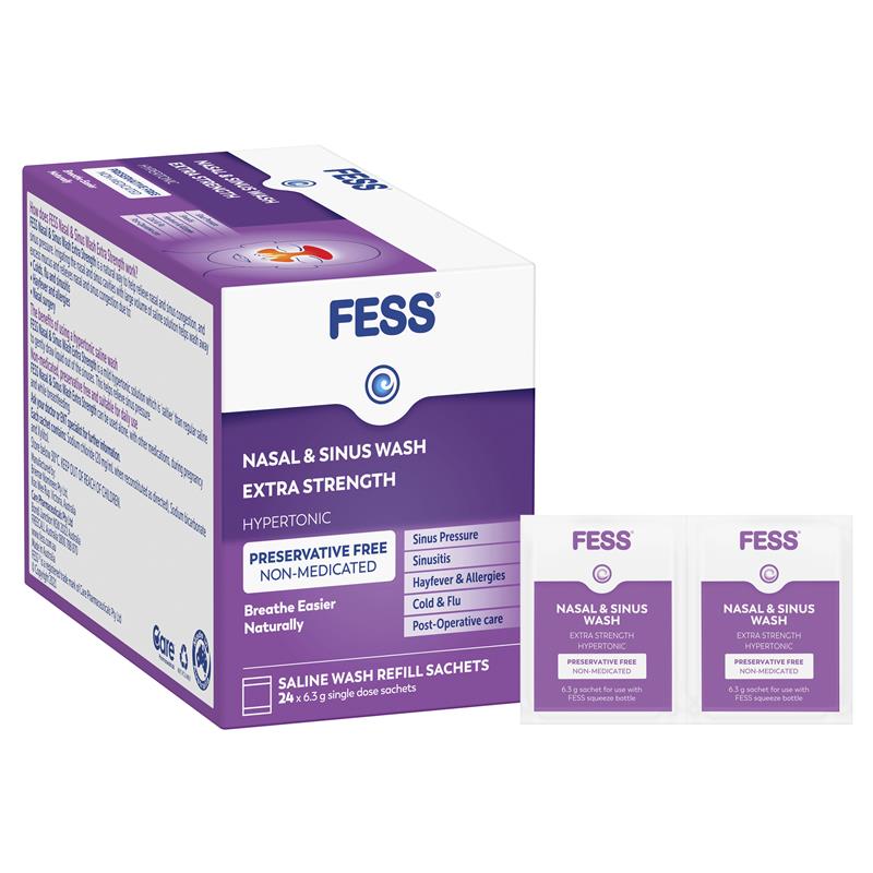 Load image into Gallery viewer, Fess Nasal &amp; Sinus Wash Extra Strength Refill 24 Sachets
