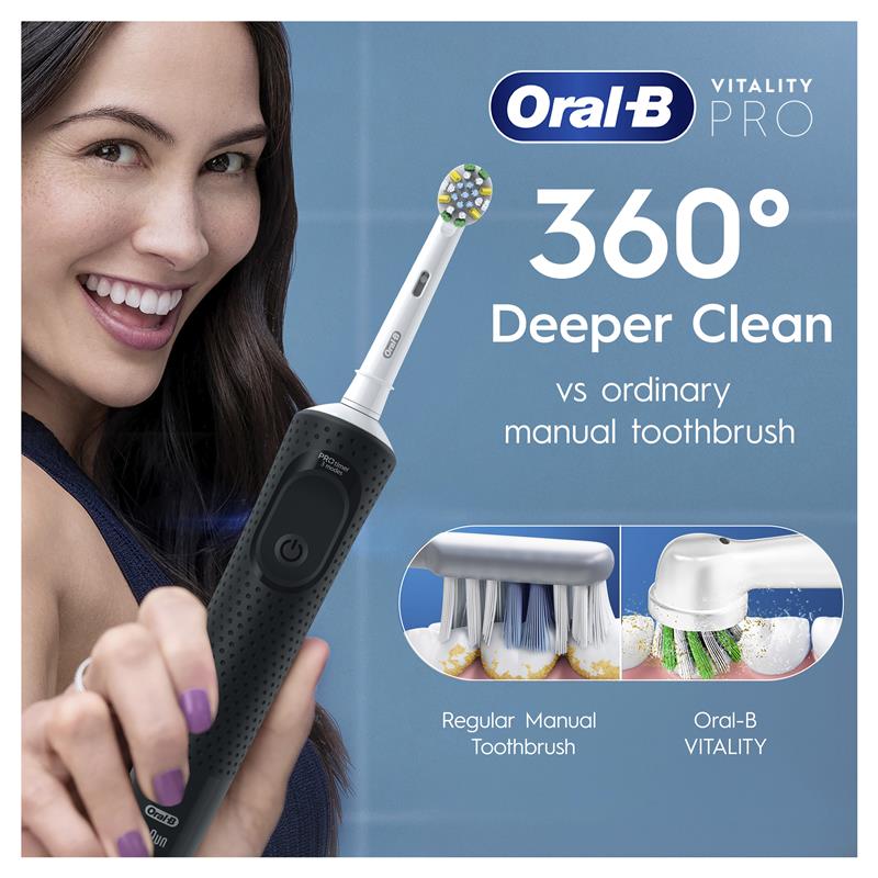 Load image into Gallery viewer, Oral-B Electric Toothbrush Vitality Pro Deep Clean with Travel Case - Black
