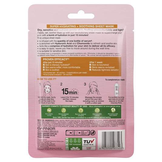 Garnier Hydra Bomb Hyaluronic Acid + Chamomile Sheet Mask