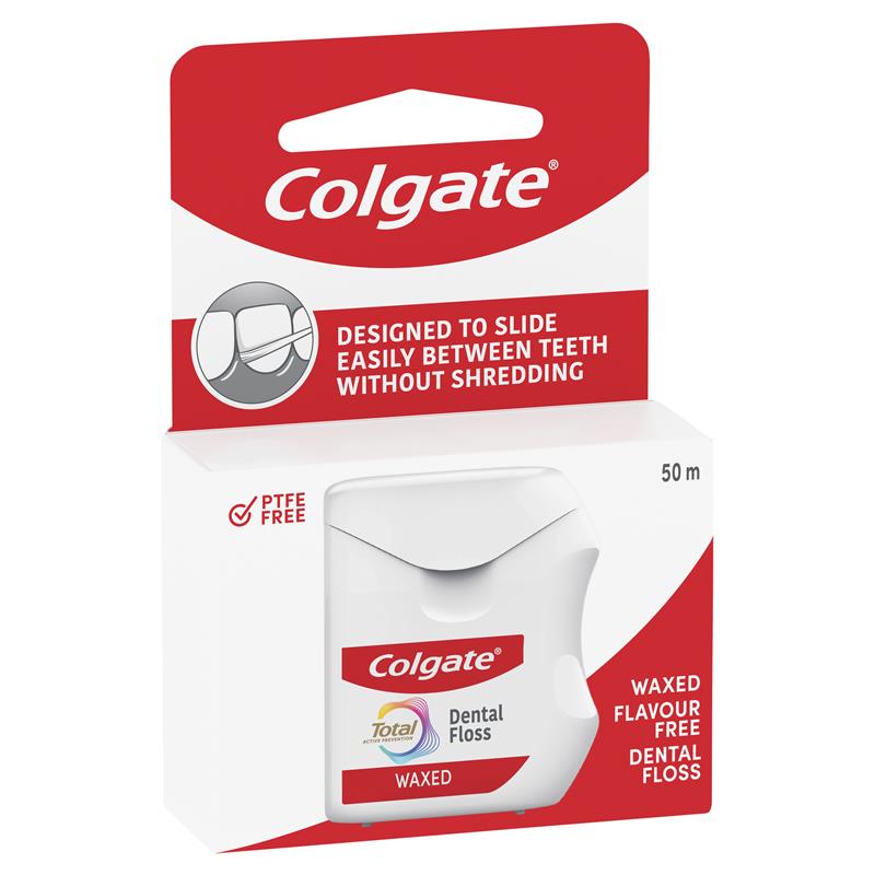 Load image into Gallery viewer, Colgate Total Waxed Dental Floss 50m
