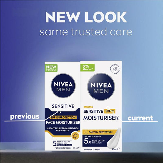 NIVEA MEN Sensitive Protective Moisturiser SPF15 75ml