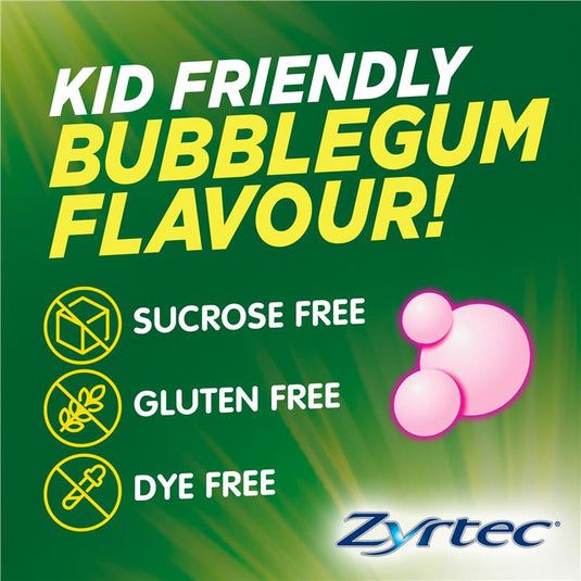 Zyrtec Kids Antihistamine Allergy & Hayfever Oral Liquid Bubblegum 120ml