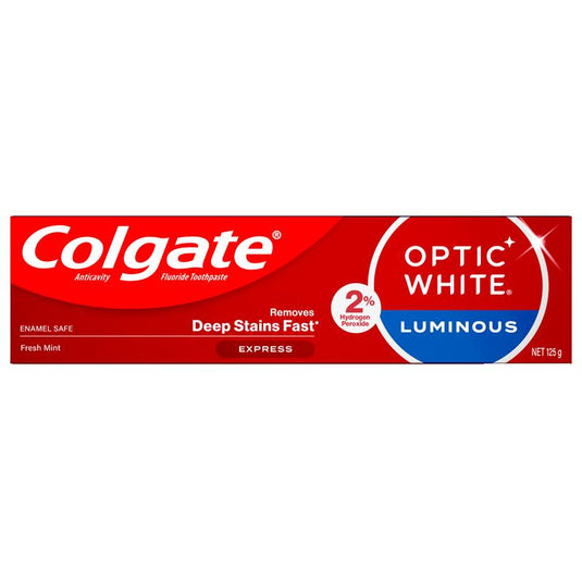Colgate Toothpaste Optic White Lumionus Express Teeth Whitening 125g