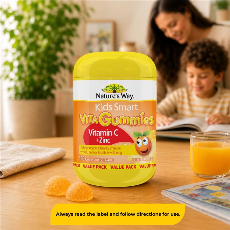Load image into Gallery viewer, Nature's Way Kids Smart Vita Gummies Vitamin C + Zinc 150 Gummies Exclusive Size
