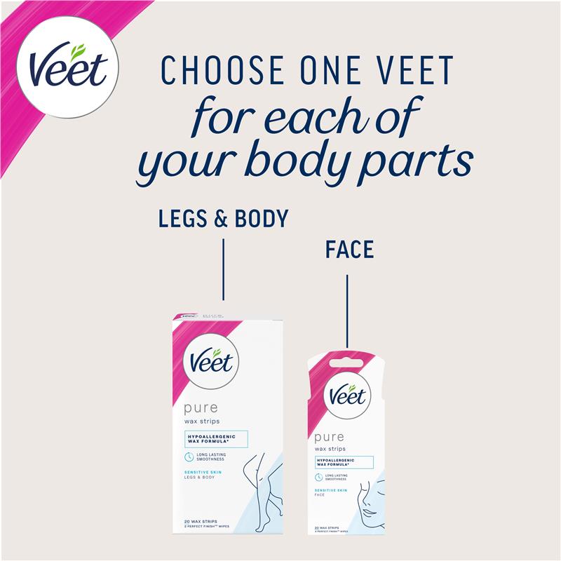 Load image into Gallery viewer, Veet Pure Cold Wax Strips Leg 20 Pack
