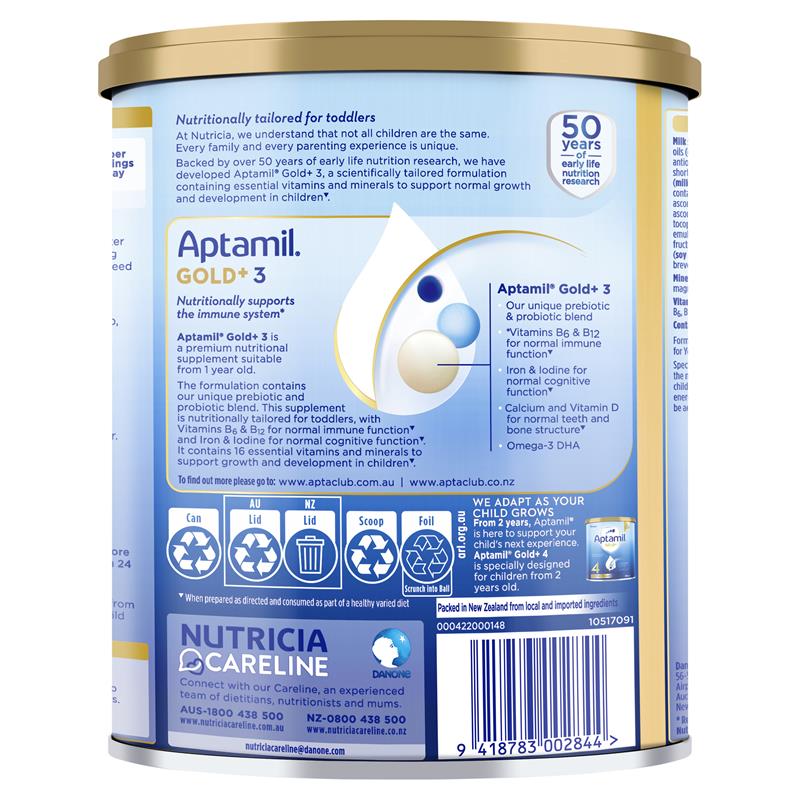 Load image into Gallery viewer, Aptamil Gold+ 3 Toddler Nutritional Supplement From 1 Year 900g
