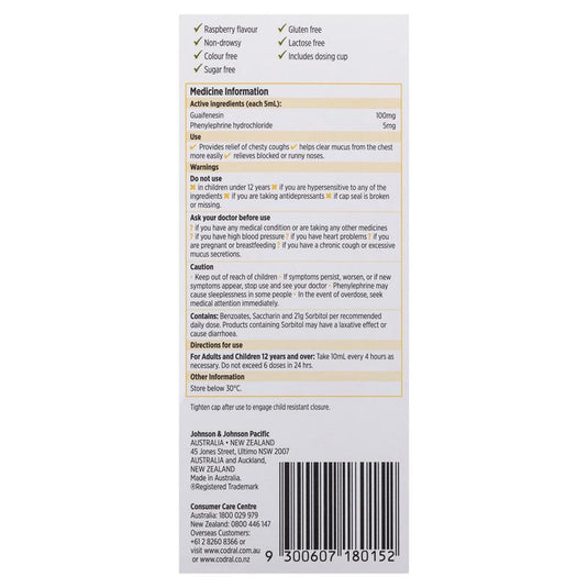 Codral Mucus Cough & Cold 200ml