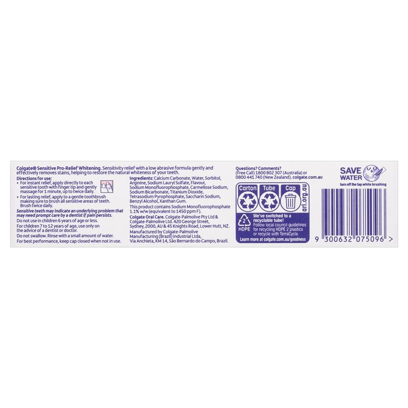 Load image into Gallery viewer, Colgate Toothpaste Sensitive ProRelief Multi Protection 110g

