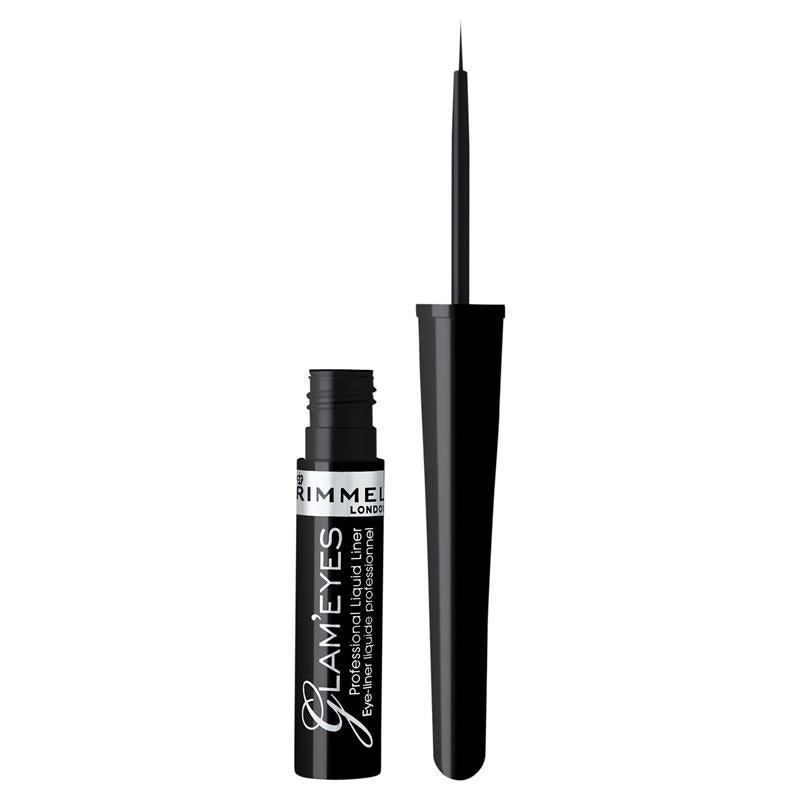 Load image into Gallery viewer, Rimmel Glam Eyes Professional Liquid Eyeliner Black
