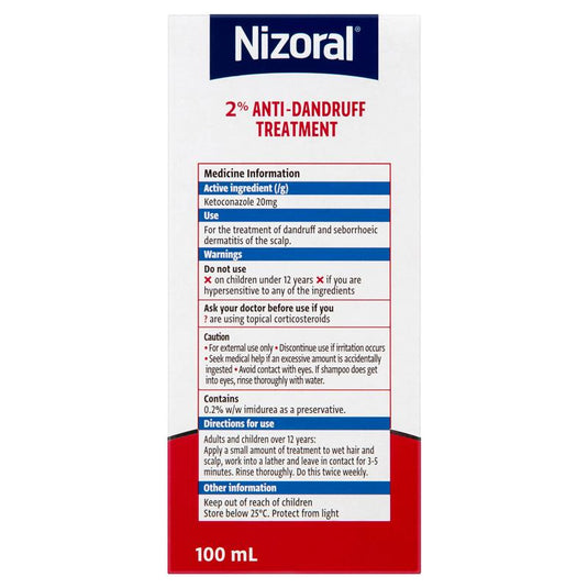 Nizoral Anti-Dandruff Shampoo 2% 100mL