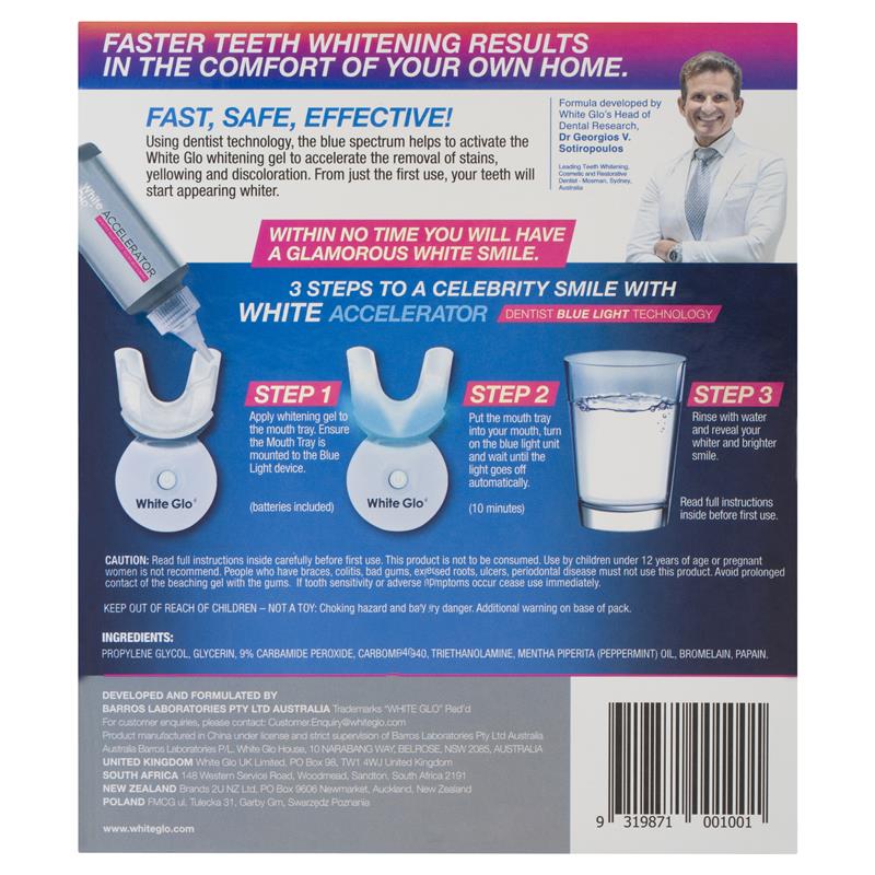 Load image into Gallery viewer, White Glo White Accelerator Blue Light Teeth Whitening System
