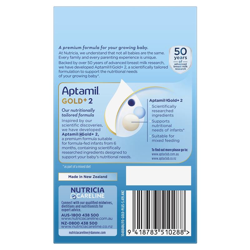 Load image into Gallery viewer, Aptamil Gold+ 2 Baby Follow-On Formula Powder Sachets From 6-12 Months 4 Pack 31.2g

