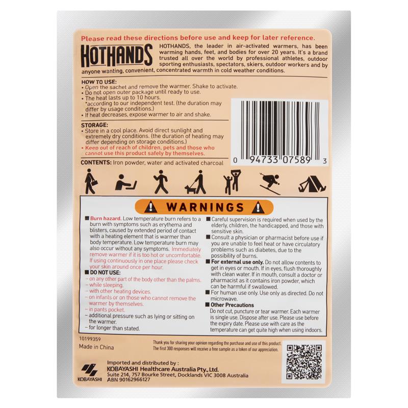 Load image into Gallery viewer, Hot Hands Hand Warmers 2 Pack
