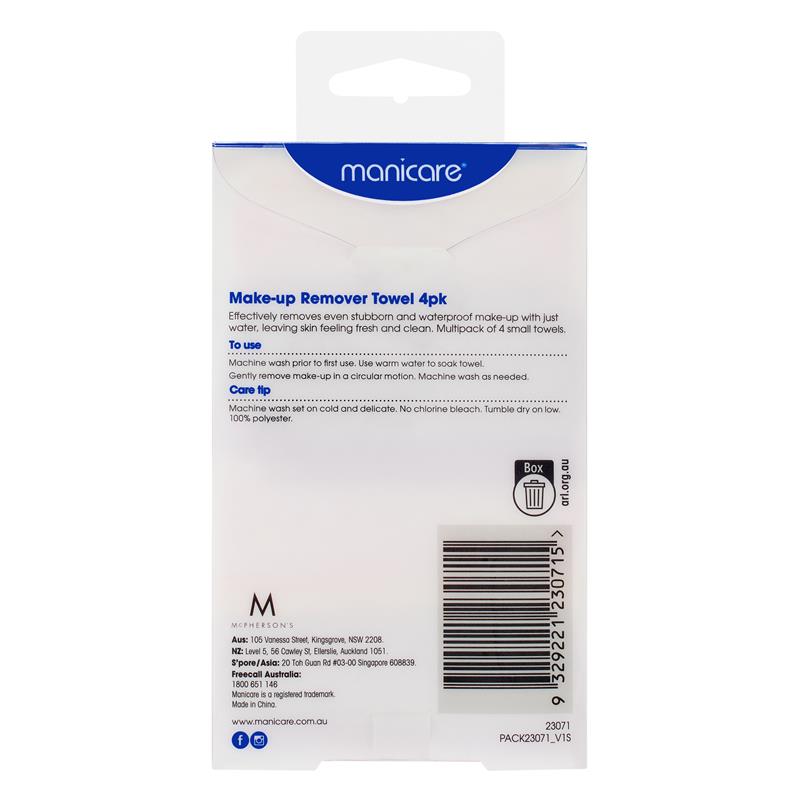 Load image into Gallery viewer, Manicare Make-Up Remover Towel 4 Pack
