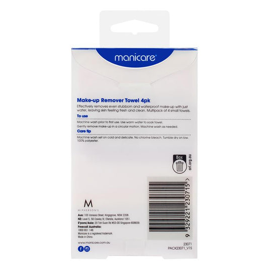 Manicare Make-Up Remover Towel 4 Pack