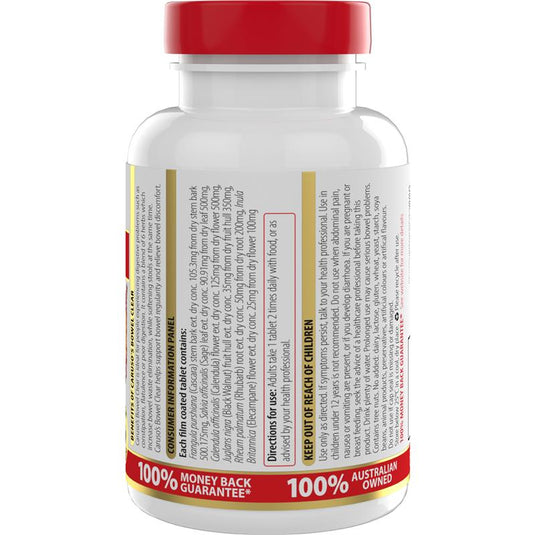Carusos Bowel Clear 60 Tablets
