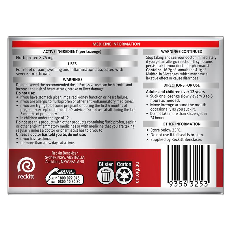 Load image into Gallery viewer, Strepfen Intensive Sugar Free Orange 16 Lozenges
