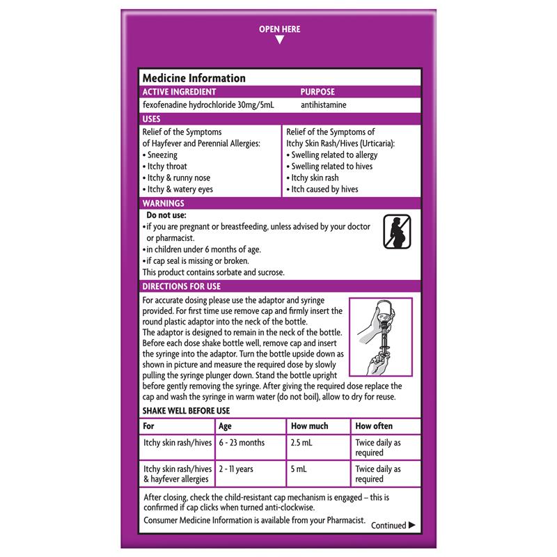 Load image into Gallery viewer, Telfast Kids Oral Liquid 150ml
