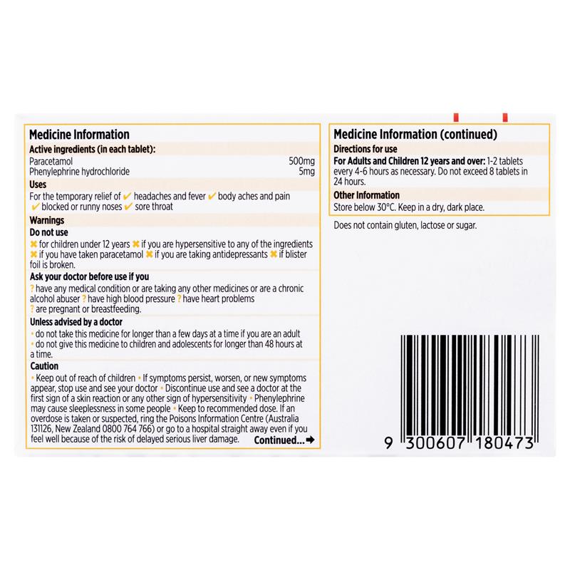 Load image into Gallery viewer, Codral PE Cold &amp; Flu Tablets 48 Pack
