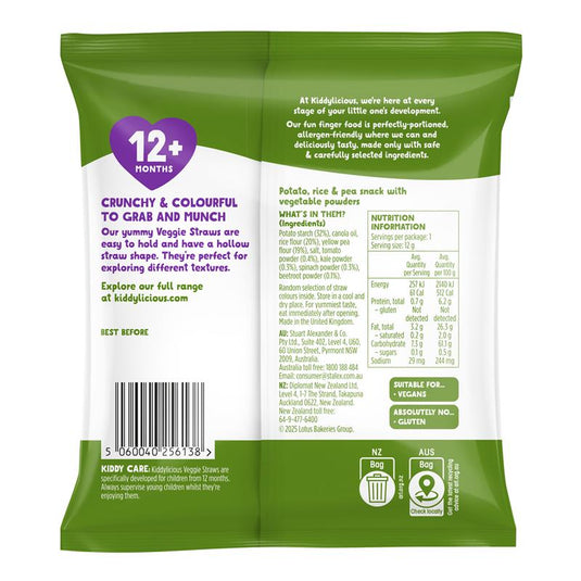 Kiddylicious Veggie Straws 12g