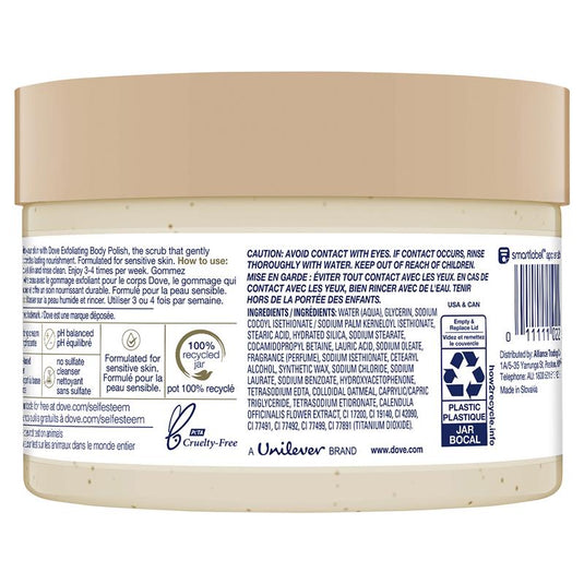 Dove Exfoliating Body Polish Colloidal Oatmeal And Calendula Oil 298g