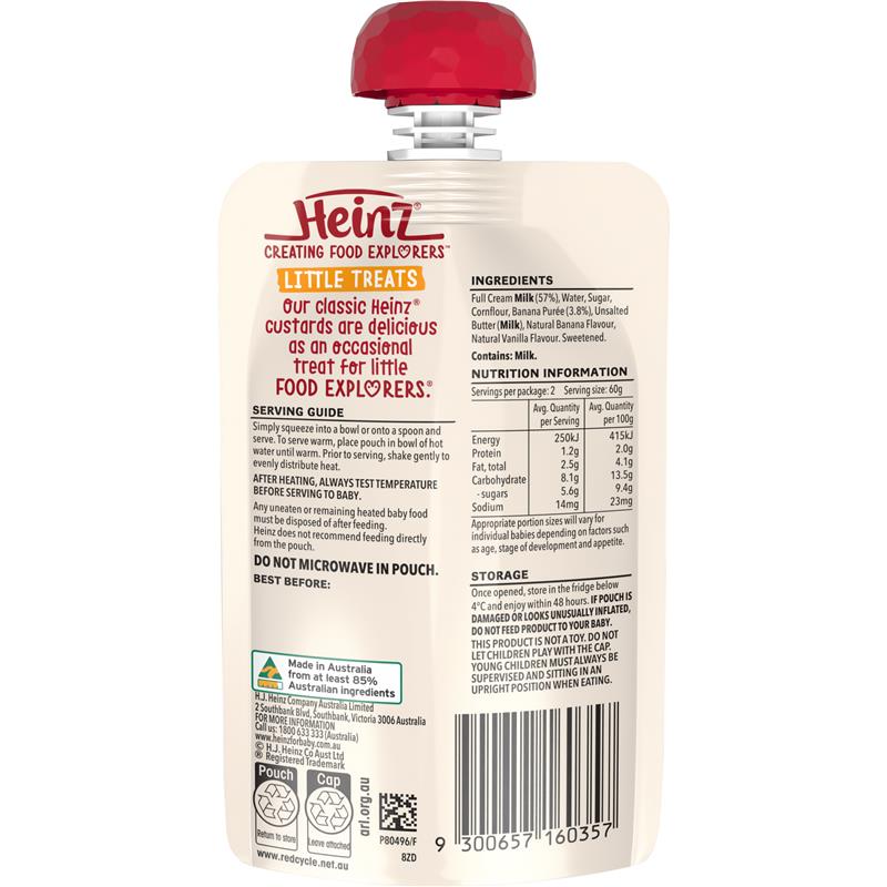 Load image into Gallery viewer, Heinz Custard with Banana Pouch 120g  6m+
