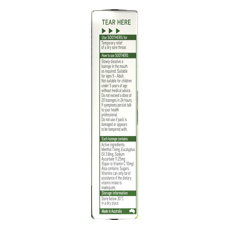 Load image into Gallery viewer, Soothers Eucalyptus/Menthol Lozenges 10

