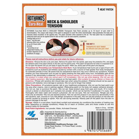 Hot Hands Cura Heat Neck And Shoulder Pain Patch