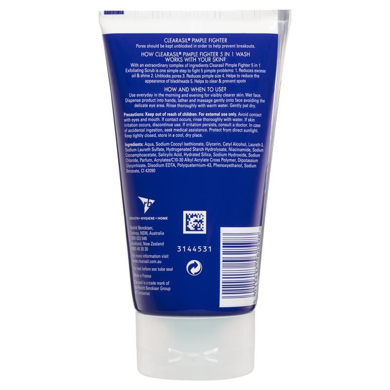 Load image into Gallery viewer, Clearasil Pimple Fighter 5 in 1 Exfoliating Face Scrub 150 ml
