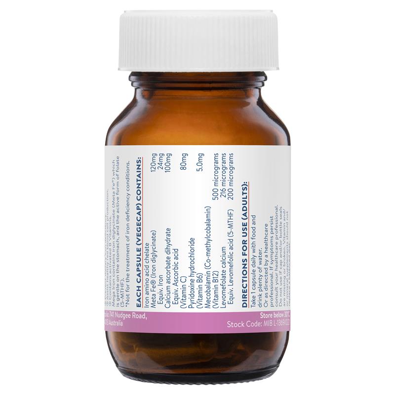 Load image into Gallery viewer, Ethical Nutrients Mega Iron with Activated B Vitamin 30 Capsules
