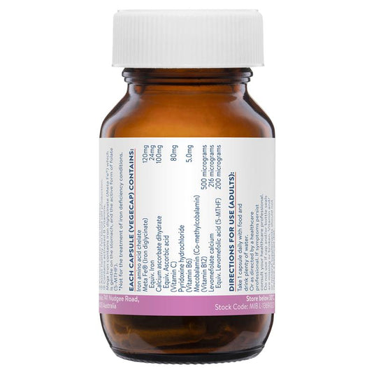 Ethical Nutrients Mega Iron with Activated B Vitamin 30 Capsules