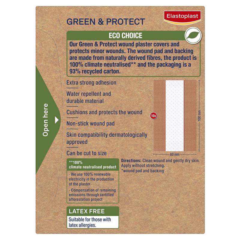 Load image into Gallery viewer, Elastoplast Green &amp; Protect Dressing Length 1m x 6cm 10 Pack
