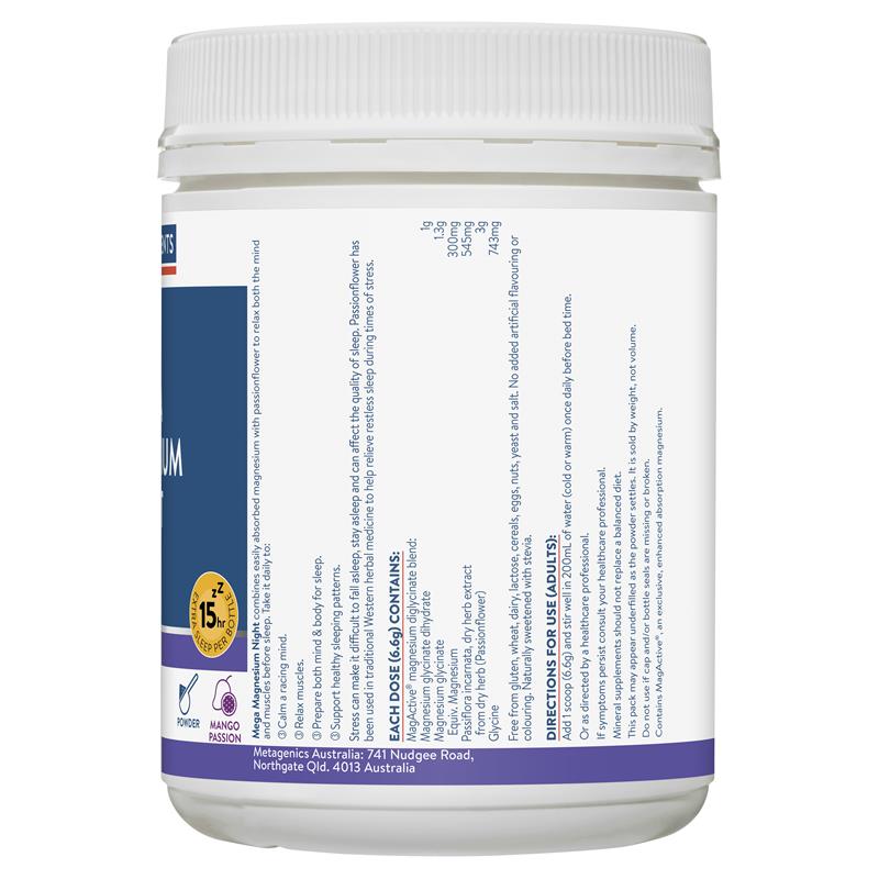 Load image into Gallery viewer, Ethical Nutrients Mega Magnesium Night Powder 272g
