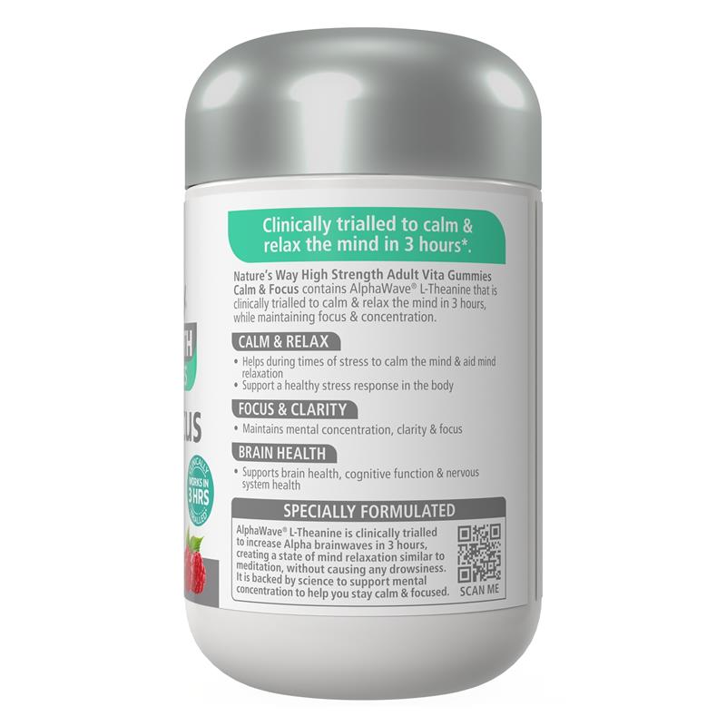 Load image into Gallery viewer, Nature's Way High Strength Adult Vita Gummies Calm and Focus 50 Gummies
