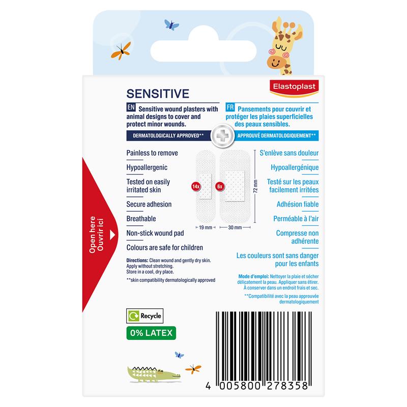Load image into Gallery viewer, Elastoplast Sensitive Kids Animals 20 Pack
