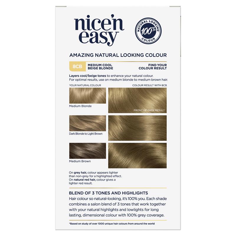 Load image into Gallery viewer, Clairol Nice N Easy 8CB Natural Medium Champagne Blonde Permanent Hair Colour
