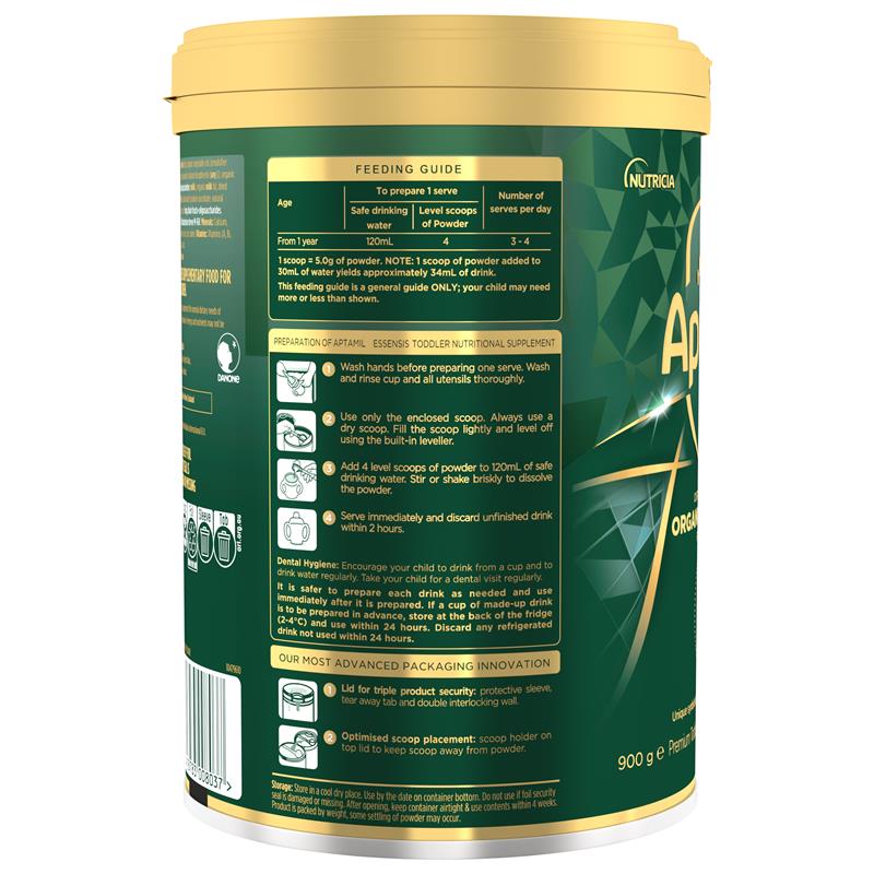 Load image into Gallery viewer, Aptamil Essensis Organic A2 Protein Milk 3 Premium Toddler Nutritional Supplement From 1 Year 900g
