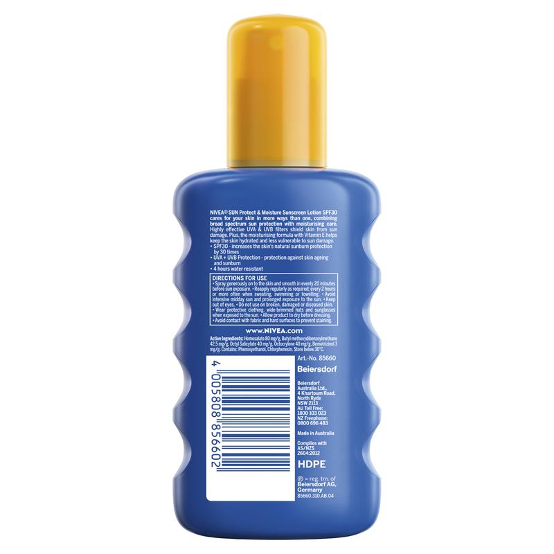 Load image into Gallery viewer, NIVEA Sun Protect &amp; Moisture SPF30 Sunscreen Spray 200mL
