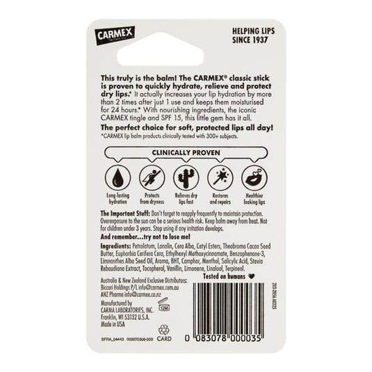 Carmex Lip Balm Original Click Stick SPF15 4.25g