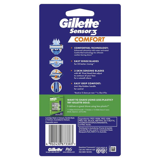Gillette Sensor 3 Disposables Male 8 Pack
