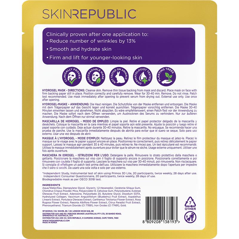 Load image into Gallery viewer, Skin Republic Gold Hydrogel Mask
