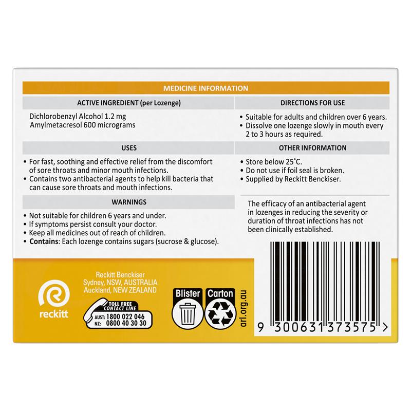 Load image into Gallery viewer, Strepsils Throat Lozenges Soothing Honey &amp; Lemon 36 Pack
