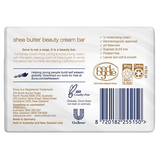 Dove Beauty Bar Shea Butter Vanilla 2 x 90g