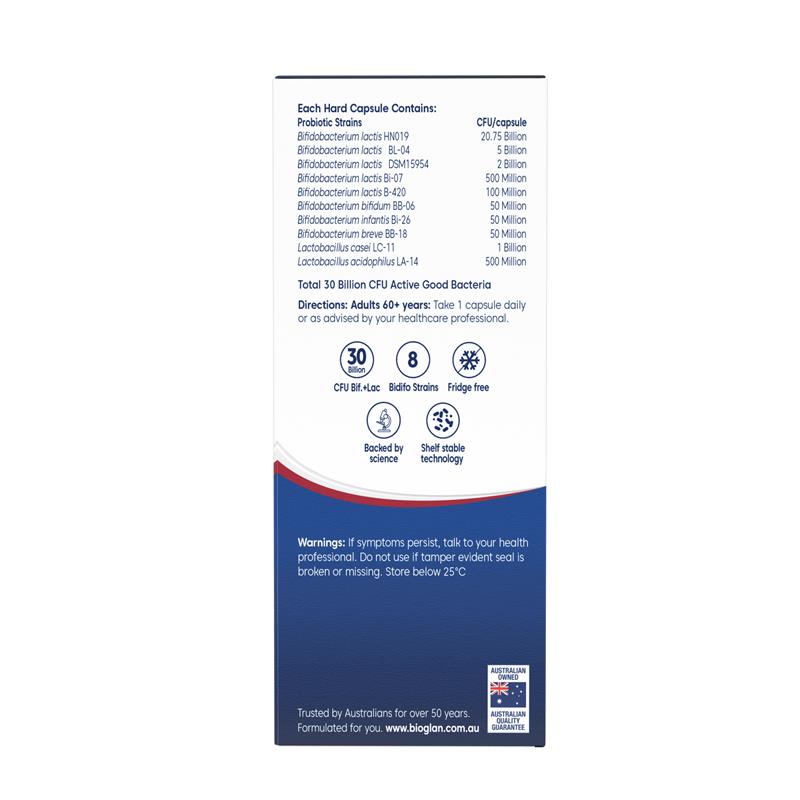 Load image into Gallery viewer, Bioglan Platinum Probiotics 60+ Years 60 Capsules
