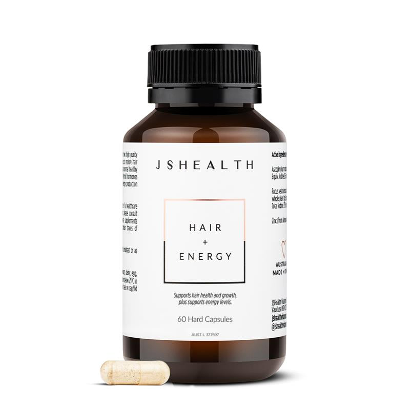 Load image into Gallery viewer, JSHealth Hair + Energy Formula 60 Capsules
