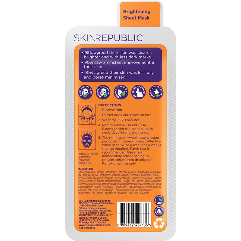 Load image into Gallery viewer, Skin Republic Niacinamide Sheet Mask 25ml
