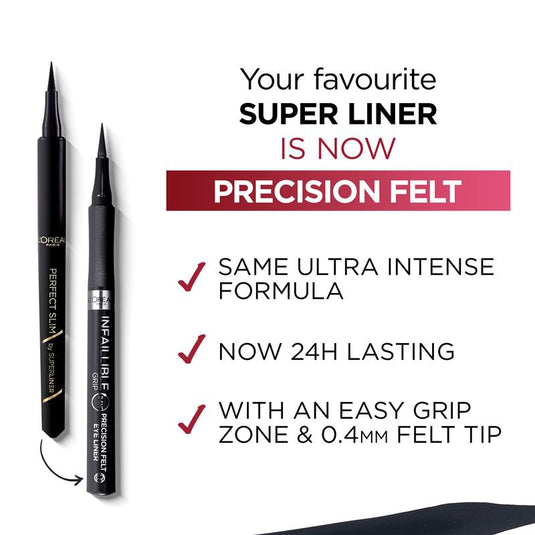 L'Oreal Paris Infallible Grip 24H Precision Felt Eye Liner 01 Black