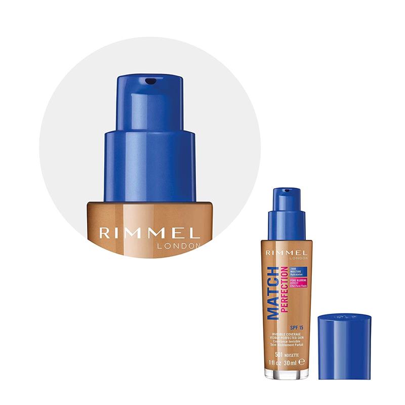 Load image into Gallery viewer, Rimmel Match Perfection Foundation Noisette 501
