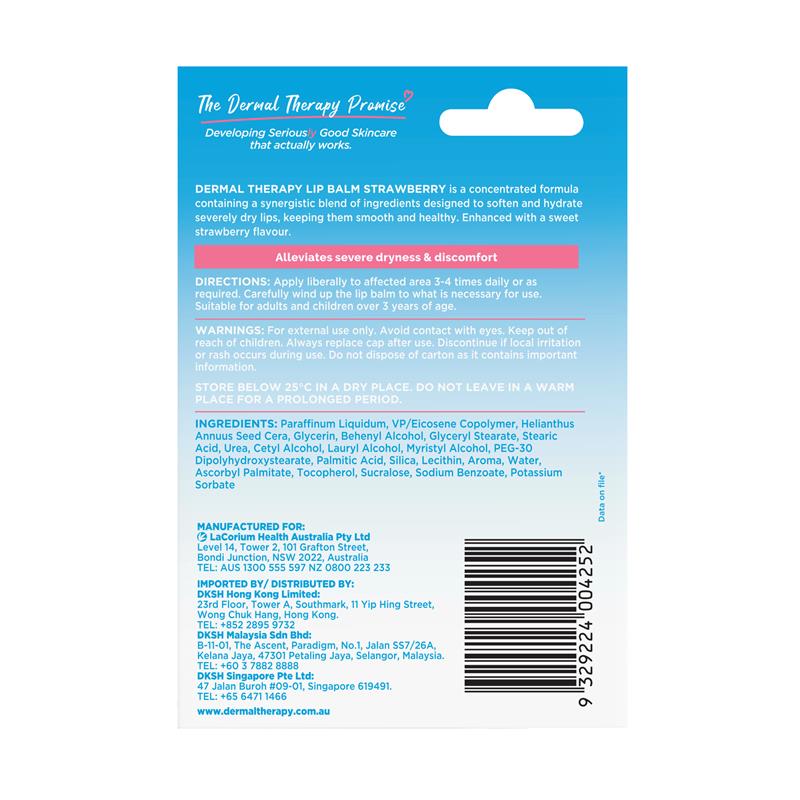 Load image into Gallery viewer, Dermal Therapy Lip Balm Stick Strawberry 4.8g
